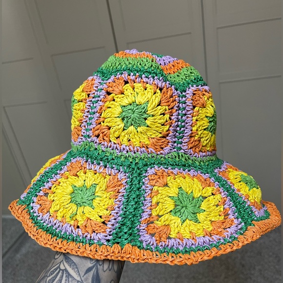 Boho Crochet Straw Hat - Picture 10 of 10